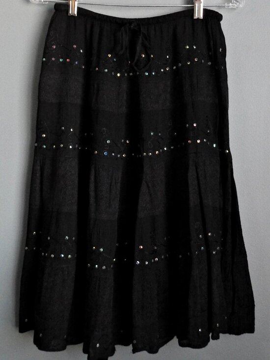 Indian Tropical Fashion Dresses & Skirts - 2/$15 Indian Tropical Fashion Women Skirt One Size Crinkle Pleat Ruffle Boho